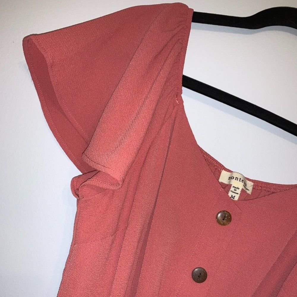 Monteau Salmon Pink Jumpsuit